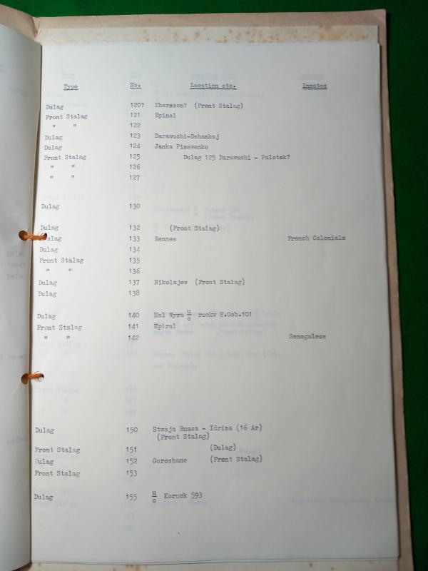 BRITISH INTELLIGENCE FILE / P.O.W CAMPS SS JOACHIM PEIPER