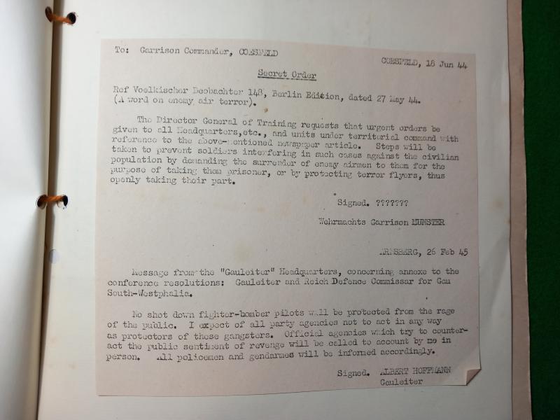 BRITISH INTELLIGENCE FILE / P.O.W CAMPS SS JOACHIM PEIPER