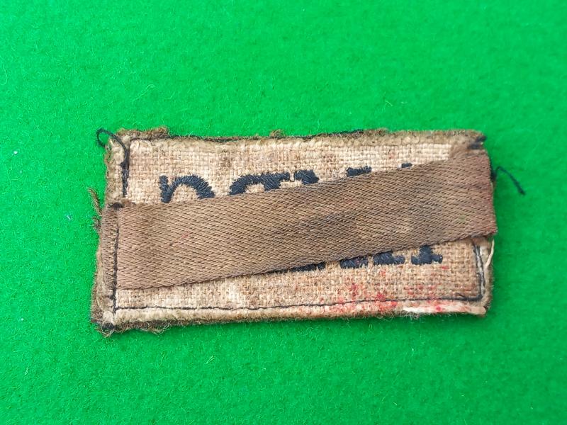 AUXILARY MILITARY PIONEER CORPS RARE SLIP ON INSIGNIA