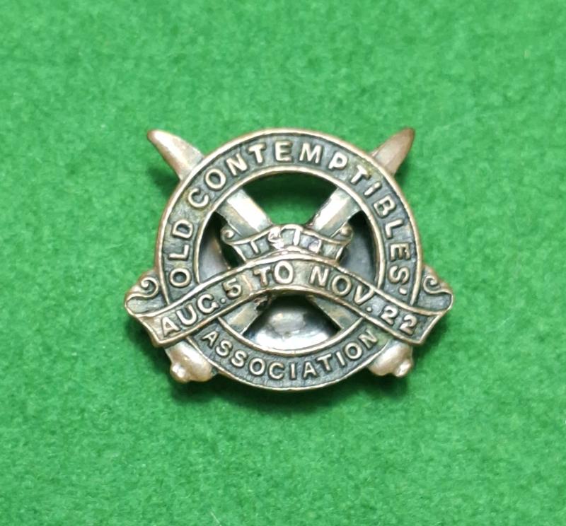 OLD CONTEMPTIBLES MEMBERS BADGE