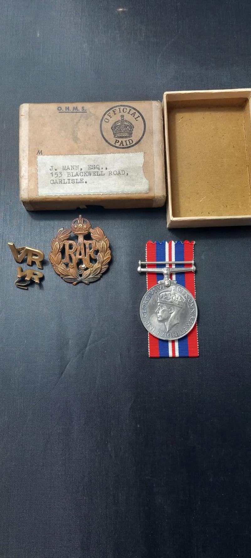 R.A.F CASUALTY MEDAL GROUPING