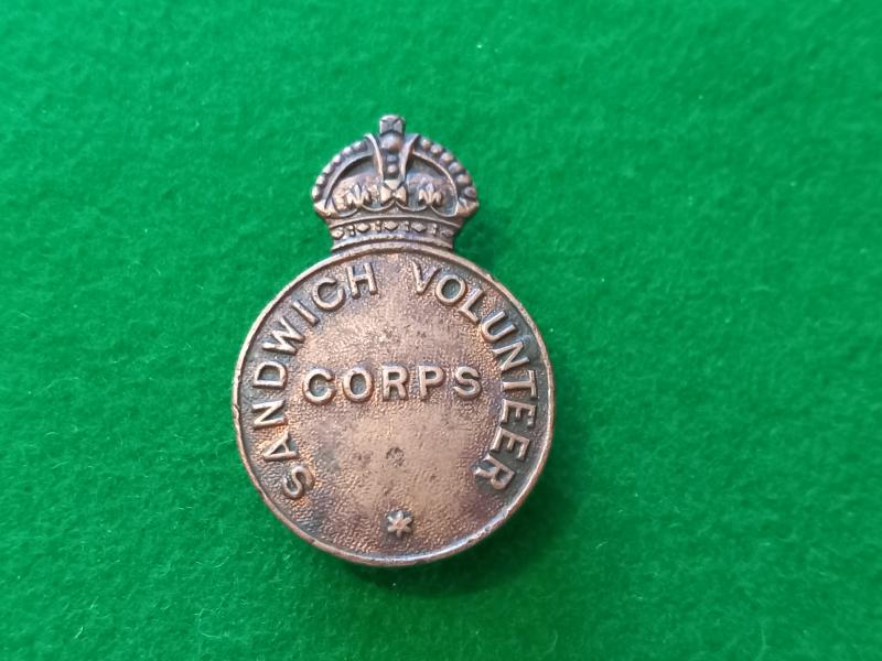 SANDWICH ( KENT ) RIFLE VOLUNTEERS BADGE