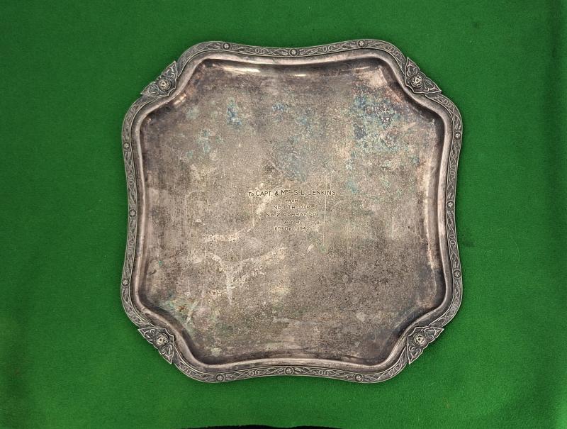 2 COMMANDO OFFICERS WEDDING TRAY  1942