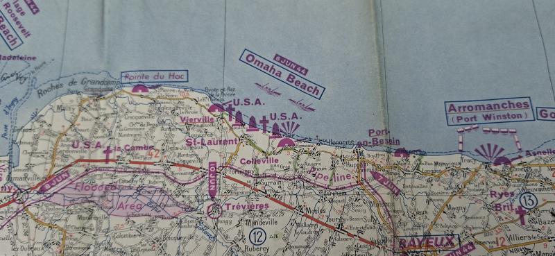 MICHELIN 1947 D/DAY NORMANDY MAP