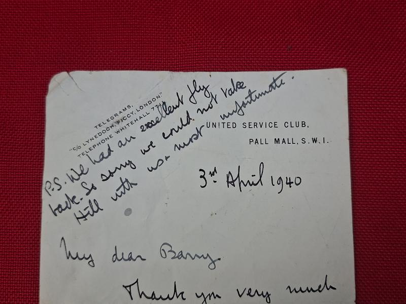 CLAUDE AUCHINLECK SIGNED LETTER - HISTORIC ITEM