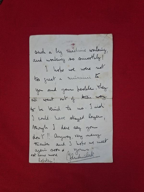 CLAUDE AUCHINLECK SIGNED LETTER - HISTORIC ITEM