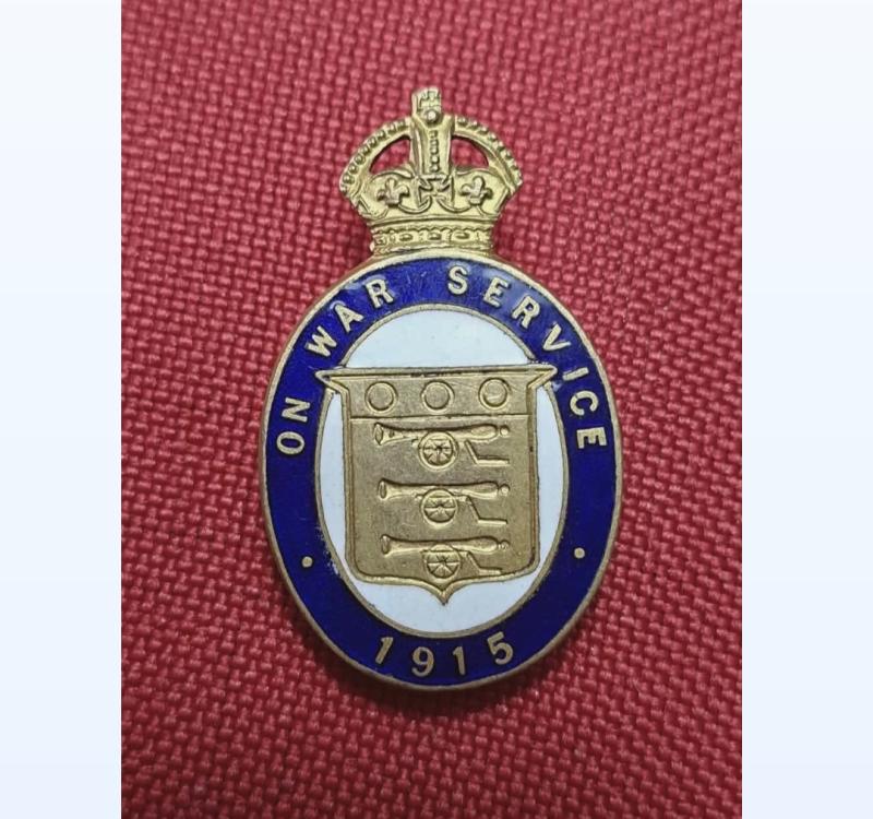 1915 ON WAR SERVICE BADGE