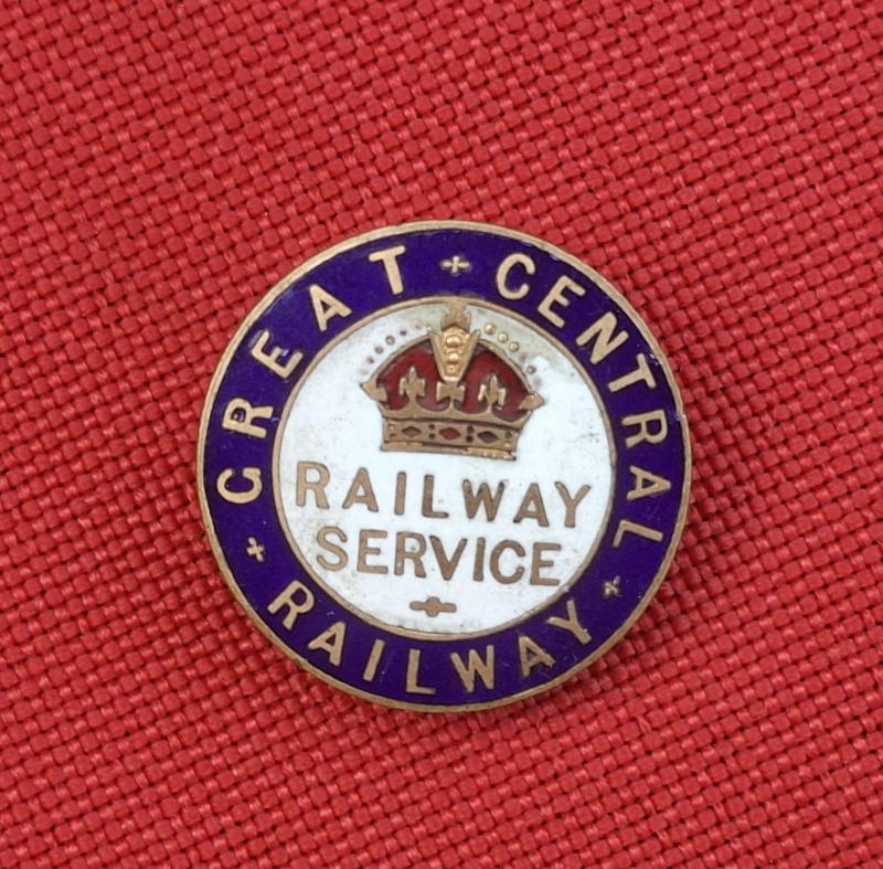 ON WAR SERVICE GREAT CENTRAL RAILWAYS BADGE