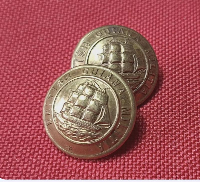 BRITISH GUIANA  MILITIA BUTTONS.
