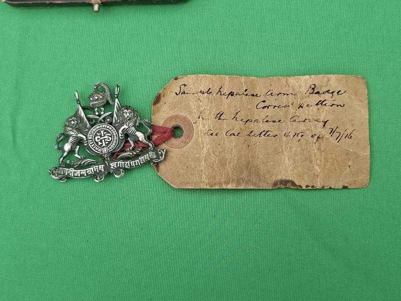 SERGEANT ARM BADGE NEPALESE ARMY 1916
