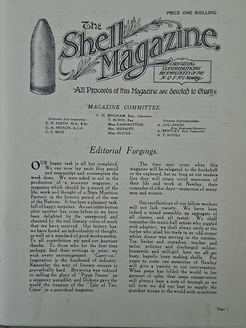 LEEDS SHELL FACTORY GREAT WAR LOT