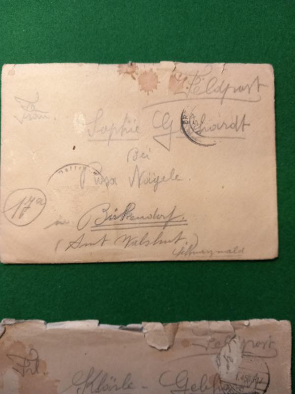 SS FELD POST LETTERS 1945 DRESDEN