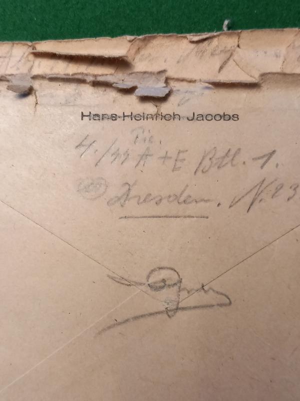 SS FELD POST LETTERS 1945 DRESDEN